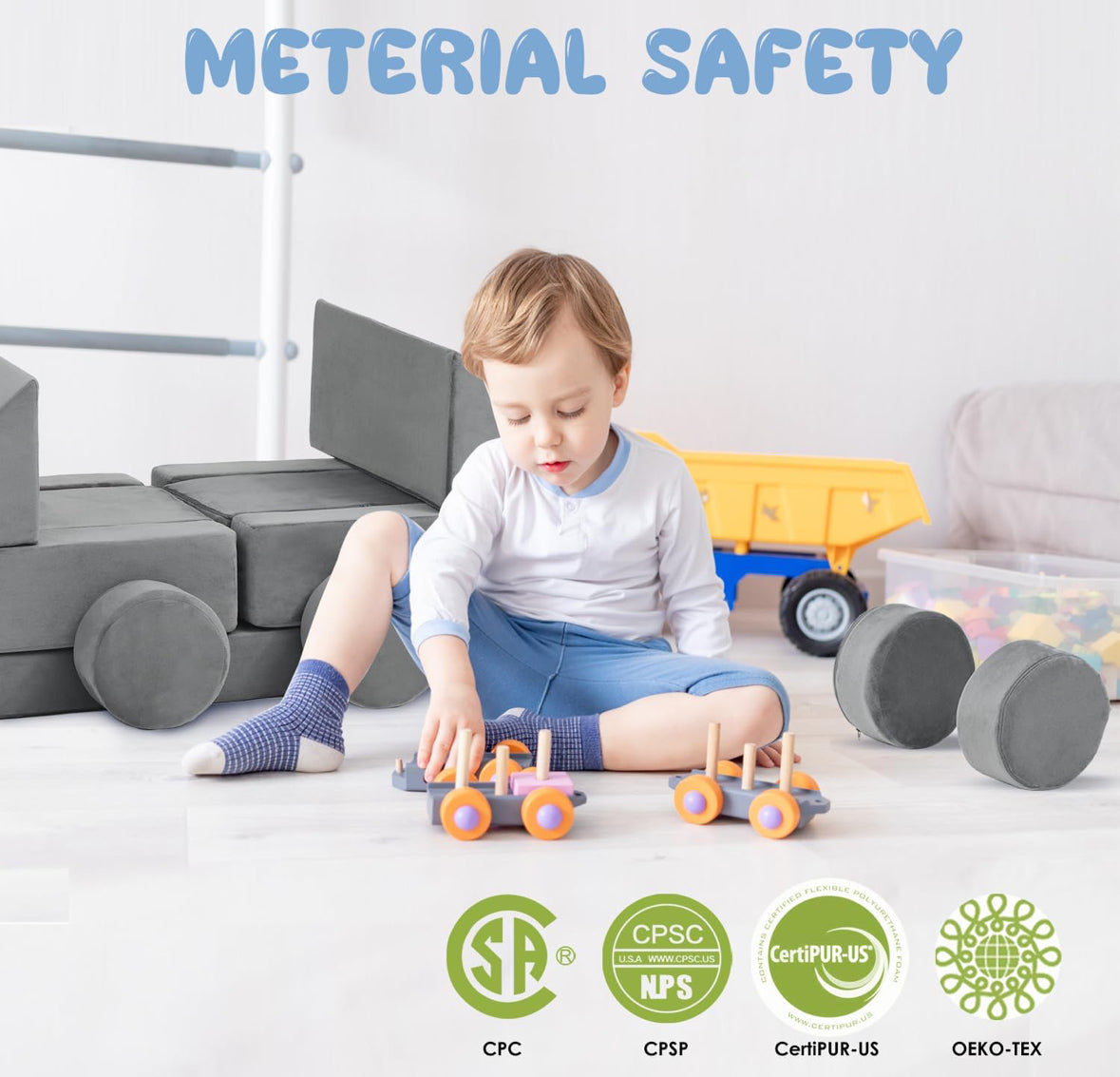 22Pcs Modular Play Couch, Floor Sofa 1000+DIY Creativing Playroom Furniture-New!