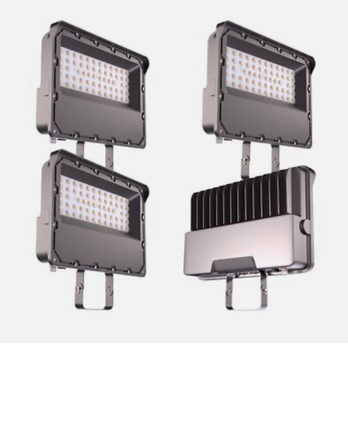 4 Pack-200W LED Flood Light 5000K 30000Lm w/Photocell 120/277V Trunnion Mount