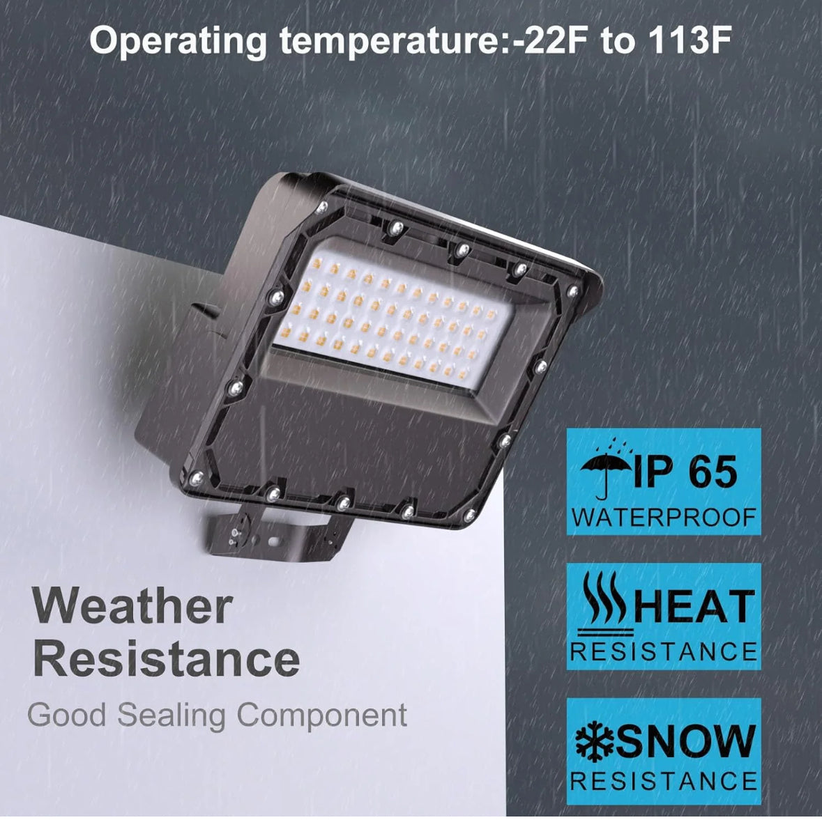 4 Pack-200W LED Flood Light 5000K 30000Lm w/Photocell 120/277V Trunnion Mount