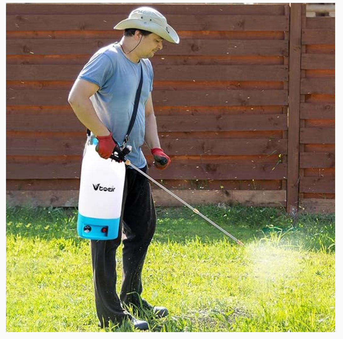 Vtoeir 9L/2.35Gal Battery Powered Sprayer 12V battery & charger, Shoulder Strap-New!