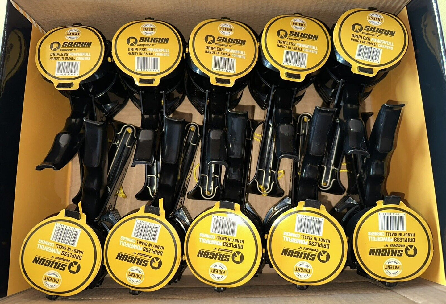 10 Pack- SILIGUN -4” Compact Heavy-Duty Drip-Free Caulk Gun Tool for 10oz Tubes