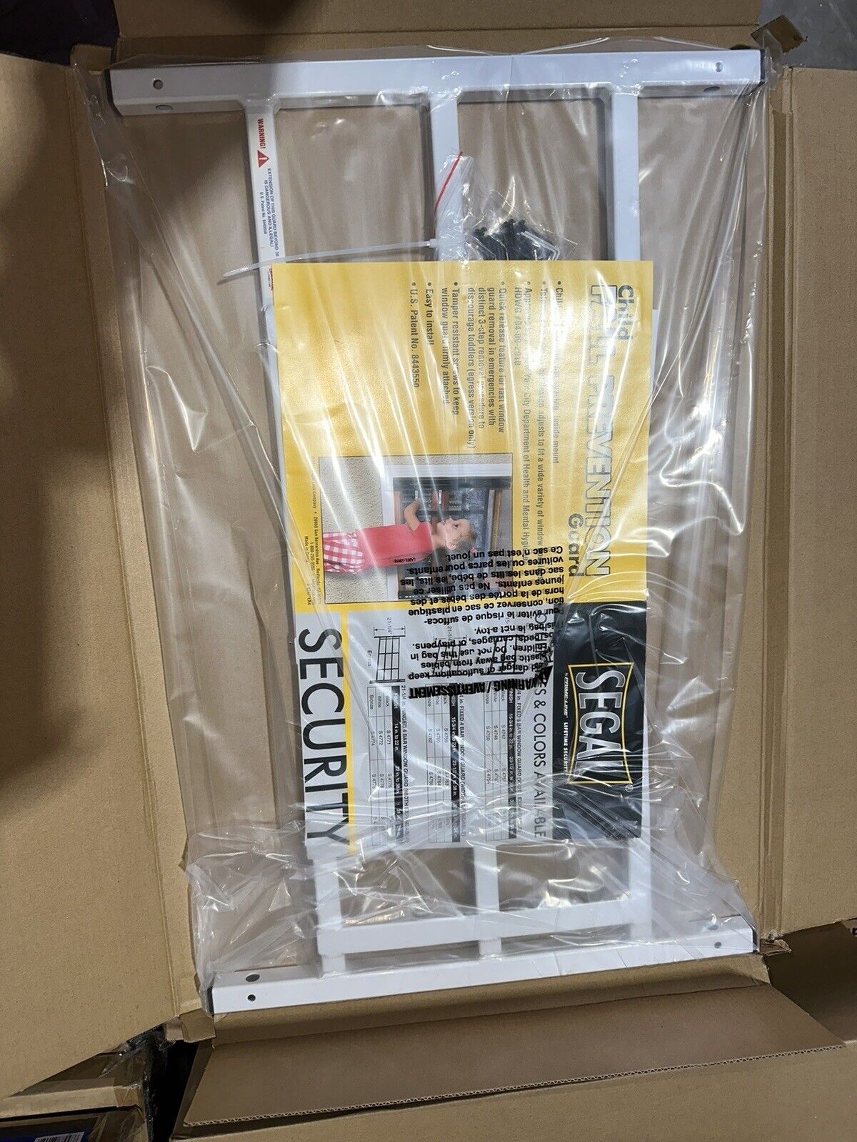Segal S 4752 Fixed Adjustable Child Safety Window Guard 23-1/2 - 38 W x 15-1/4 H