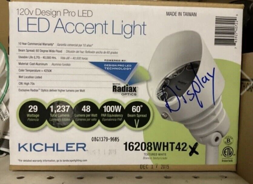 Kichler 16208WHT42 29W 120V 60-Degree Landscape Light