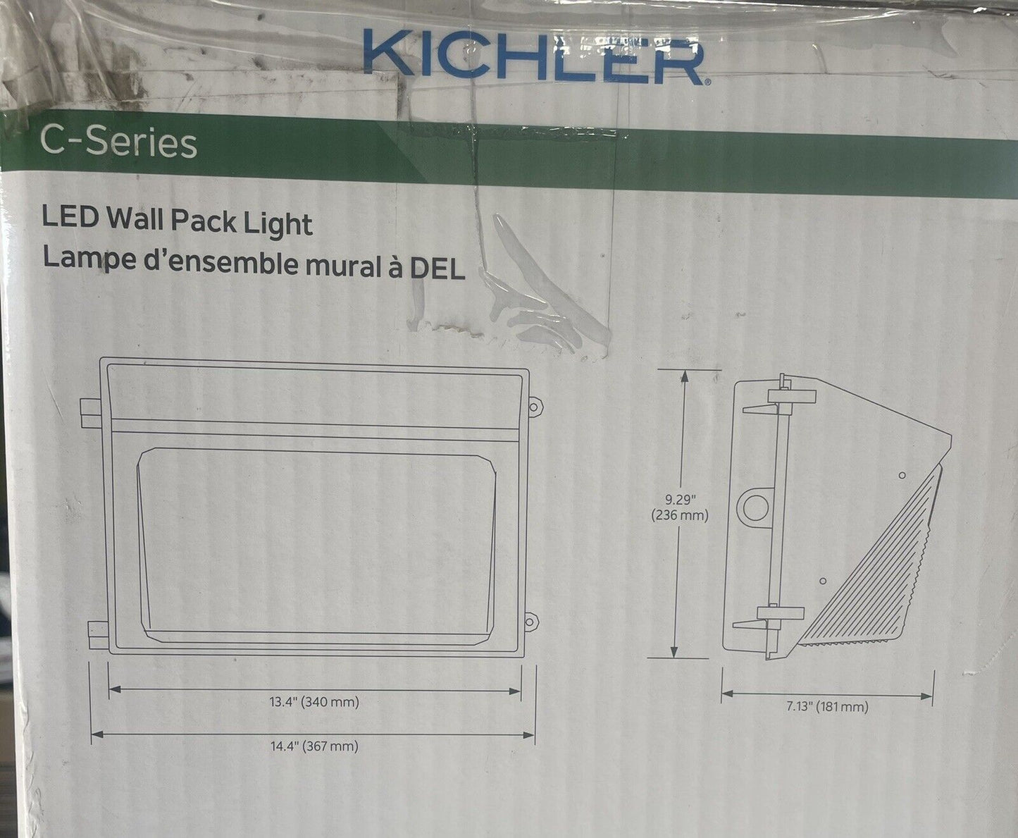 Kichler 16232AZT30 LED 1 Light C-Series Wall Pack 37W 30K, Bronze