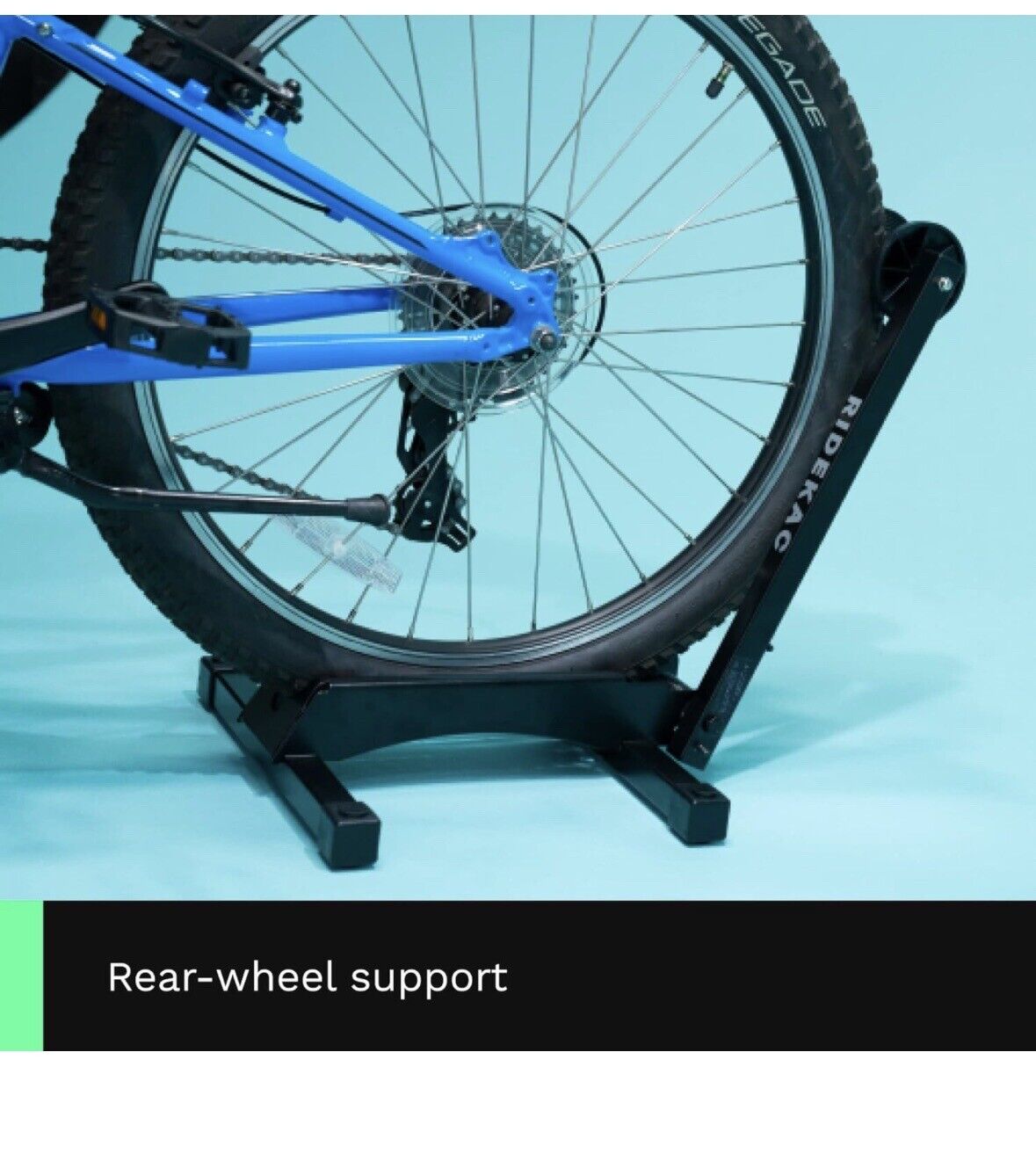KAC Single Bicycle Storage Foldable Steel Floor Stand for Tires Up to 2.4" Wide
