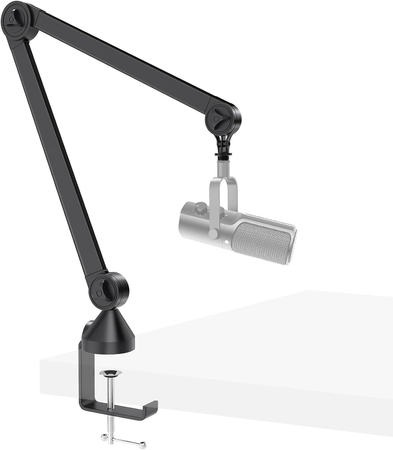 Mic Boom Arm Desk Mount 360° Rotatable Mic Arm 3/8" to 5/8" Adapter