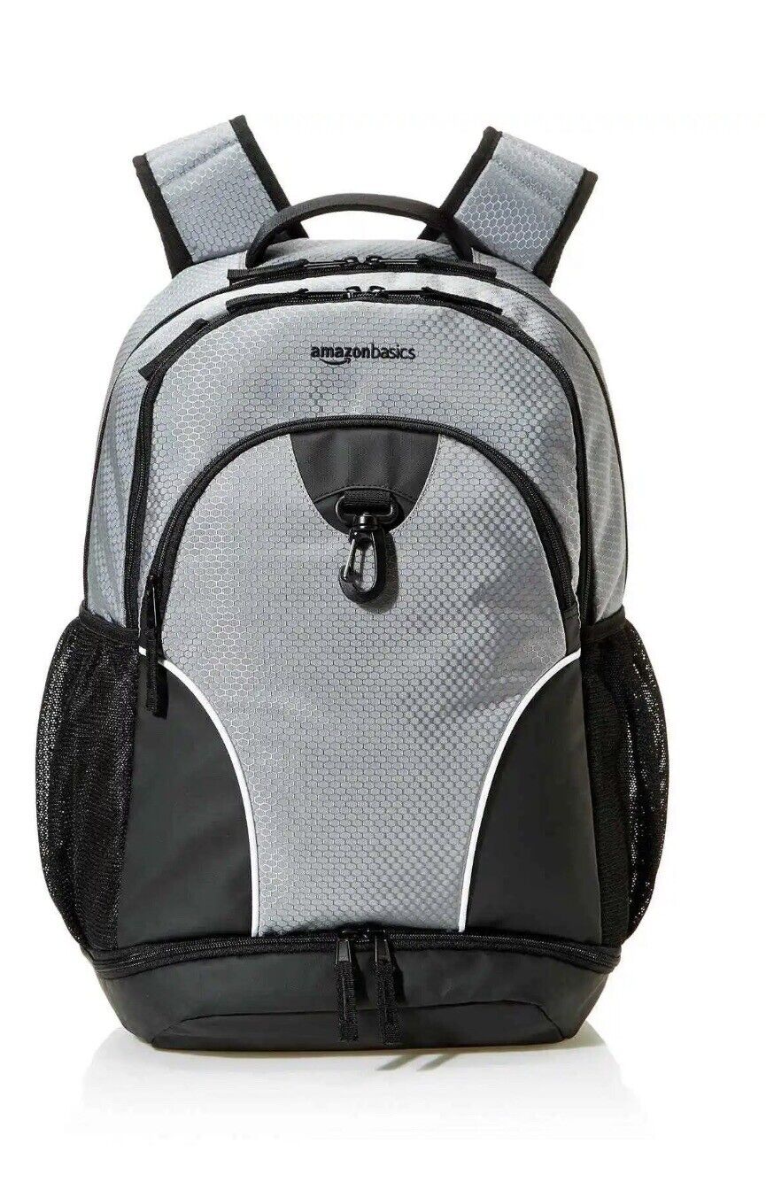 Amazon Basics 18” Sports Backpack-Black/Grey – DealCity