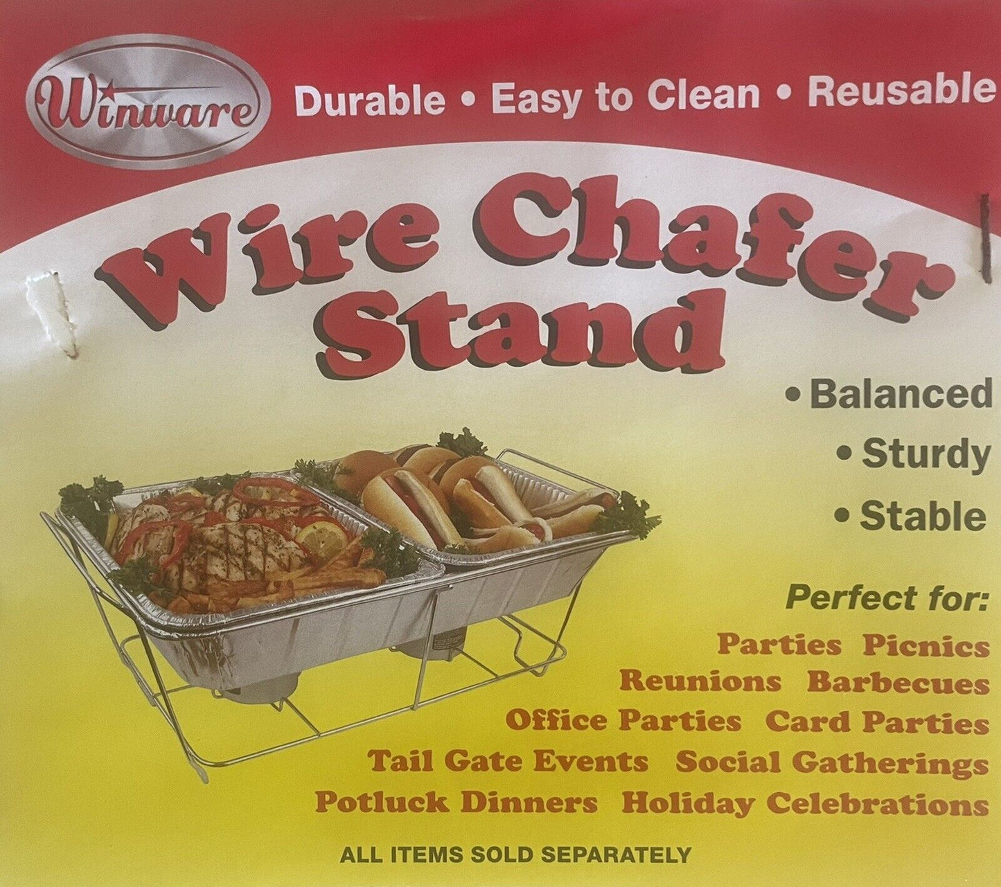 10-Pack- Winco C-2F, Wire Stand for Aluminum Foil Trays
