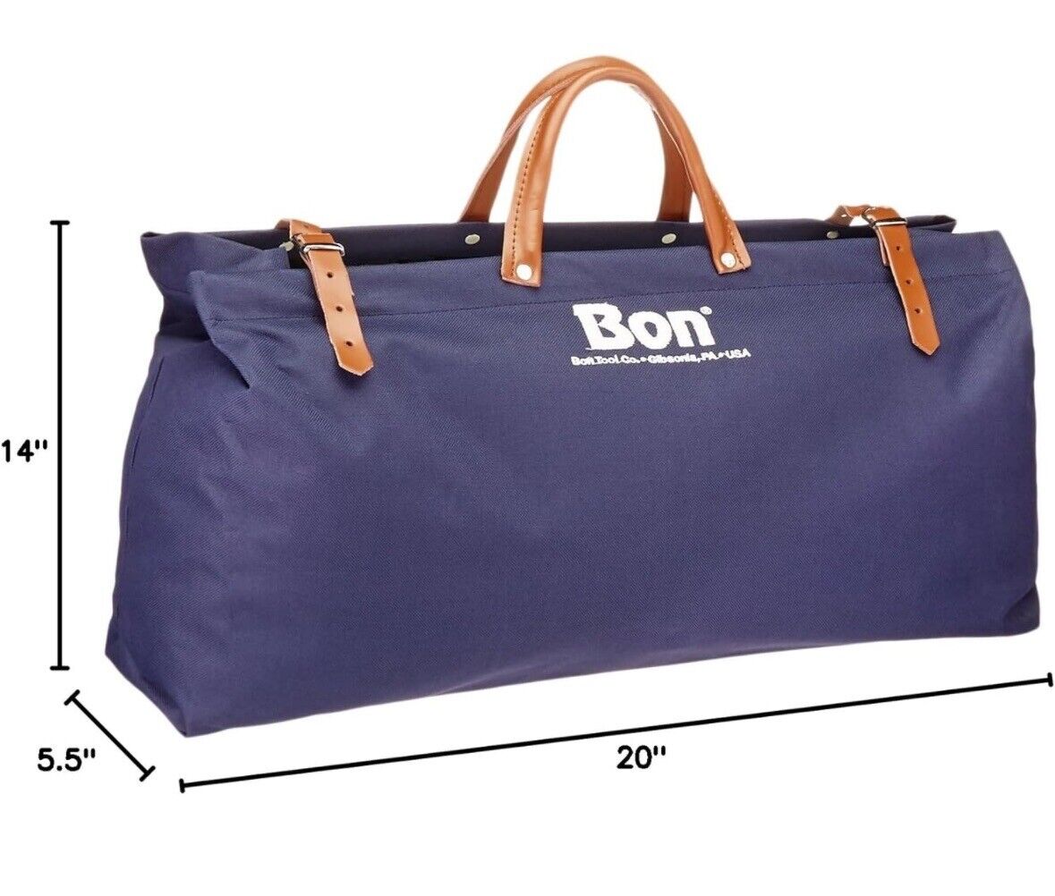 Bon 20” Nylon 11-156 Tool Bag With Riveted Leather Grips