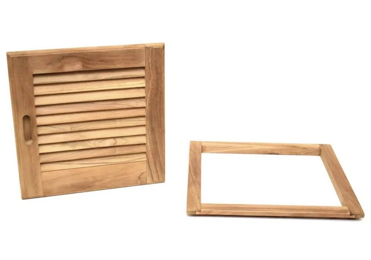 SeaTeak Boat Door w/ Frame 60722 | Teak 15 x 15 Inch RH