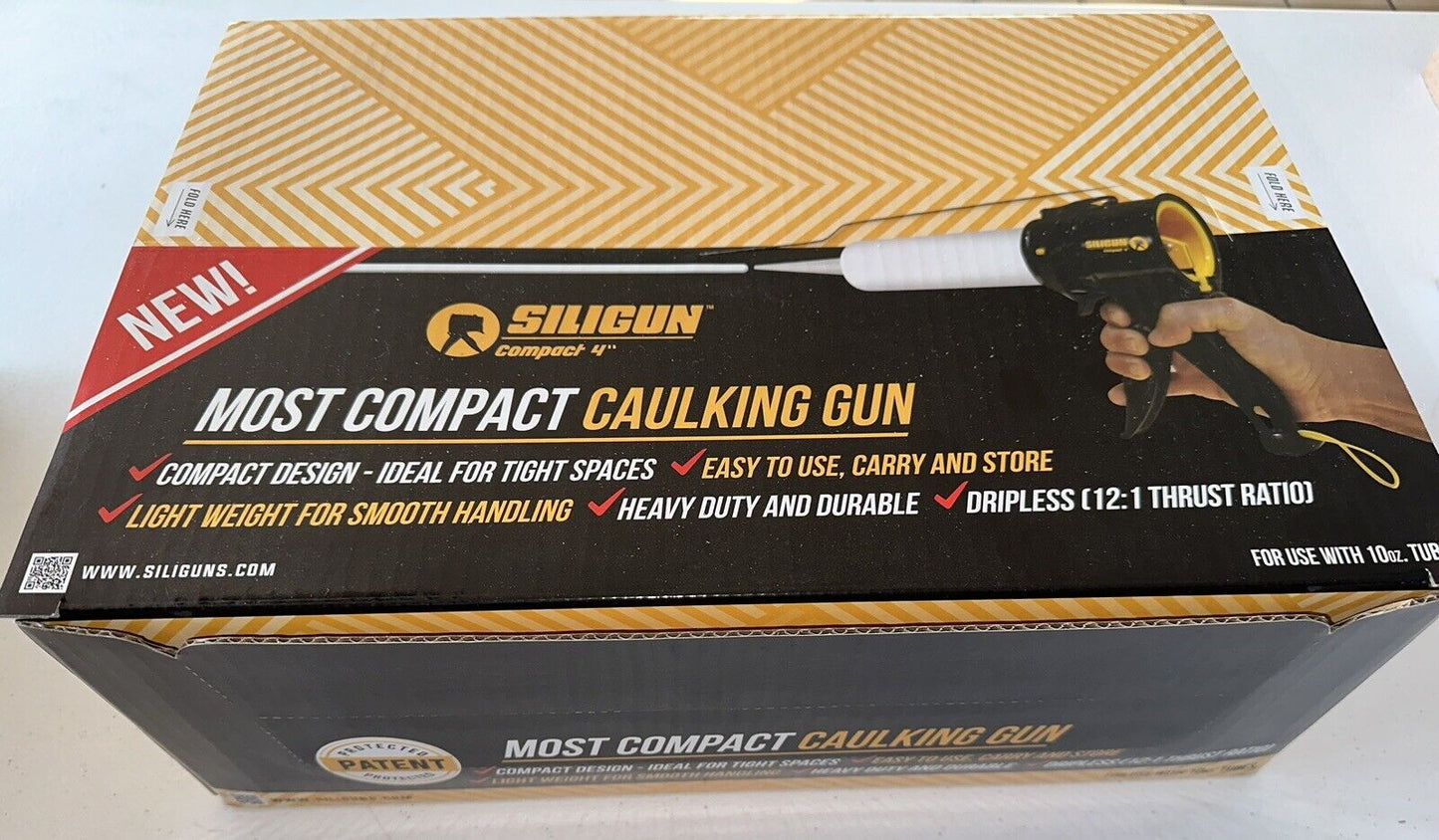 10 Pack- SILIGUN -4” Compact Heavy-Duty Drip-Free Caulk Gun Tool for 10oz Tubes