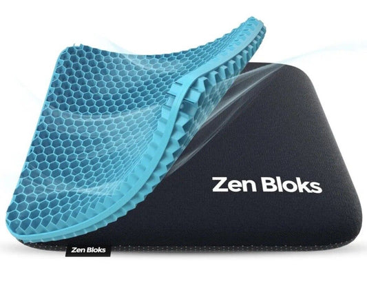 Zen Bloks XL Extra Thick Gel Seat Cushion for Extended Sitting,19.5”x19.5”x1.95”