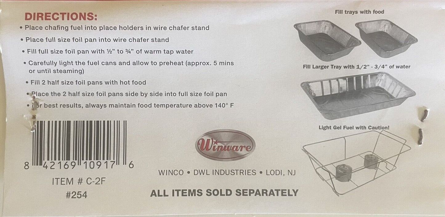 10-Pack- Winco C-2F, Wire Stand for Aluminum Foil Trays