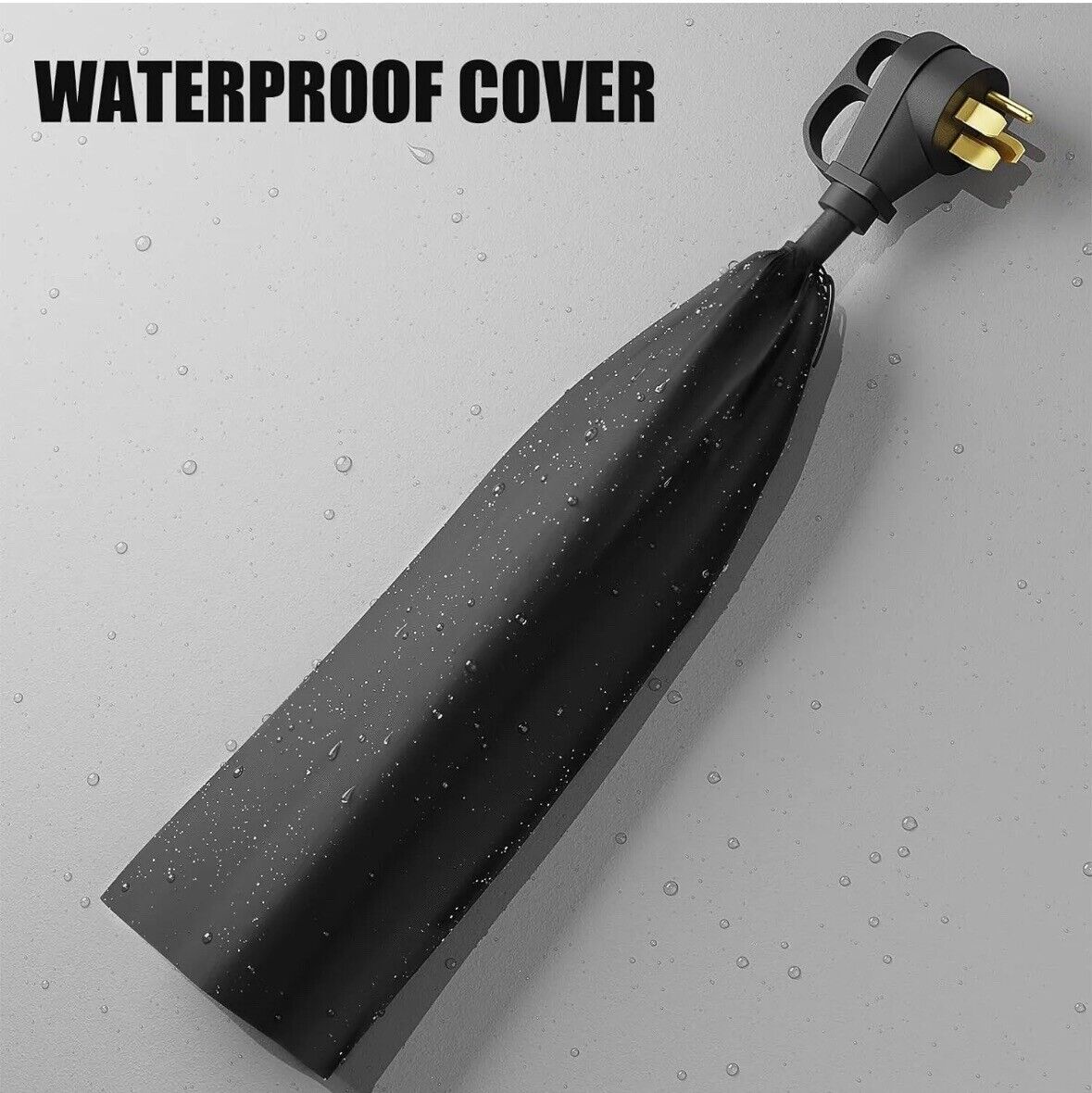 ATGFOX 50 Amp 125V RV Camper Surge Protector Waterproof Cover 3.5" LED Screen
