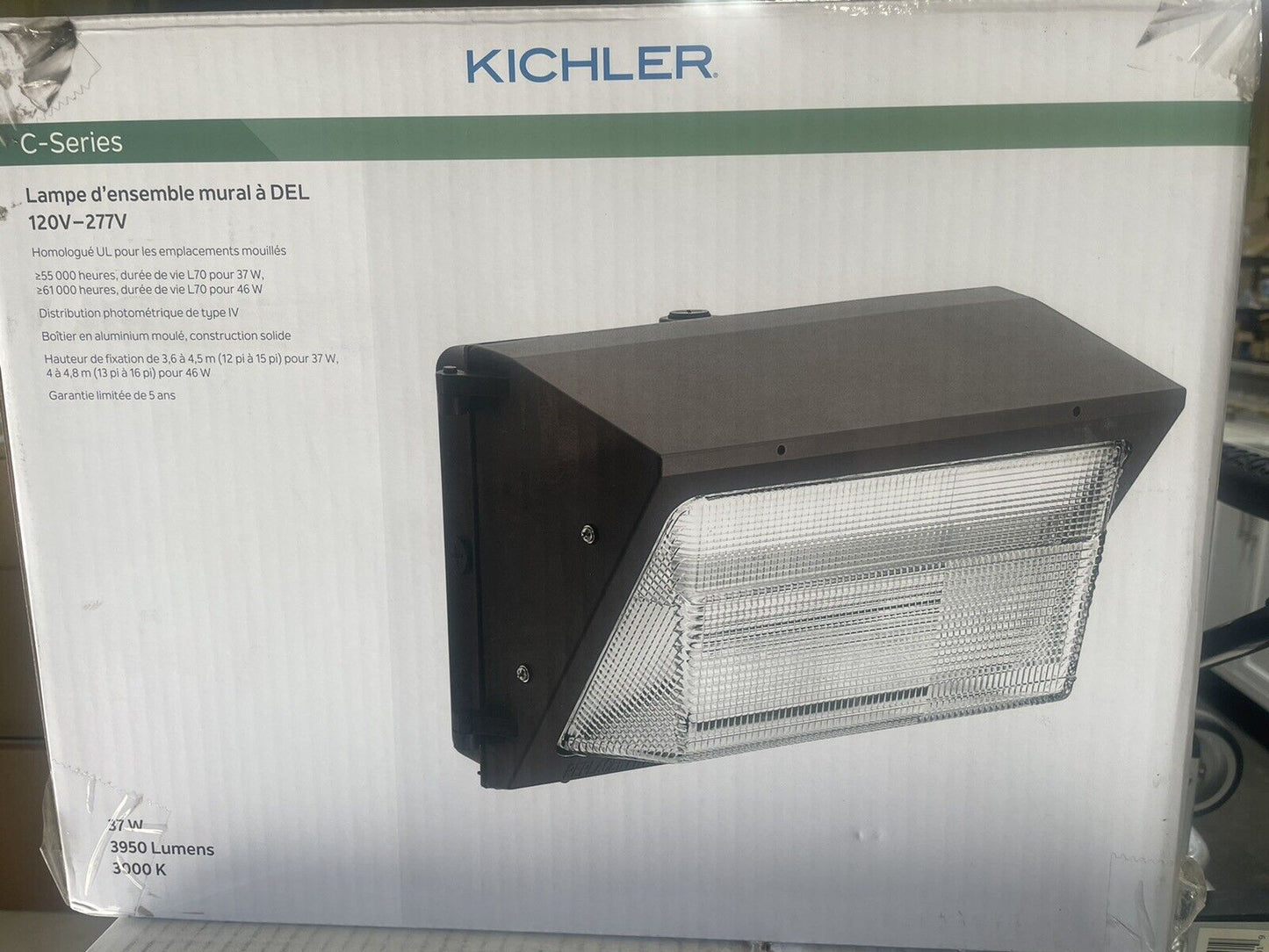 Kichler 16232AZT30 LED 1 Light C-Series Wall Pack 37W 30K, Bronze