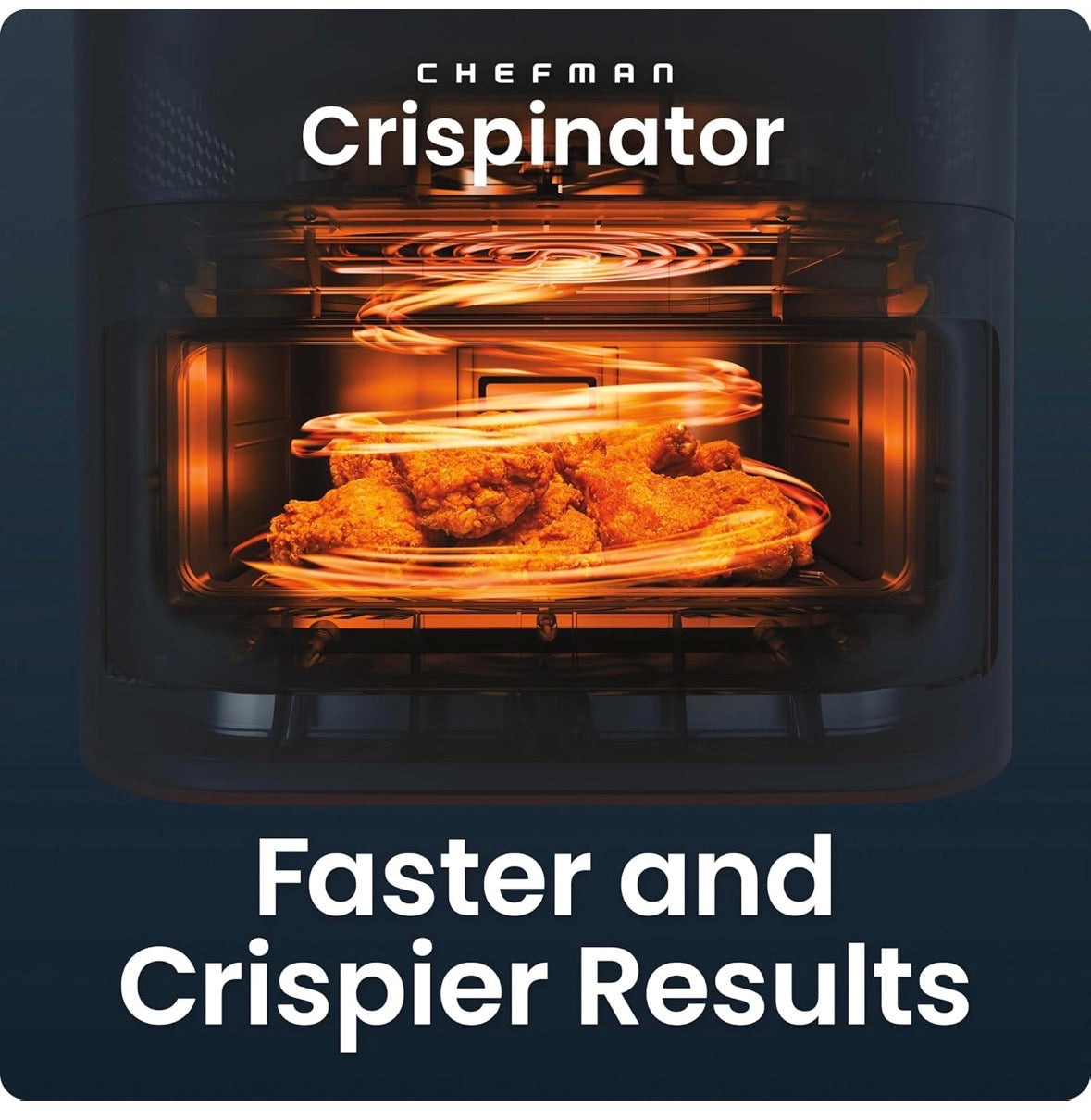 Crispinator Air Fryer 6-in-1 with 8 Qt capacity, 450°F Max Temp with TurboFry