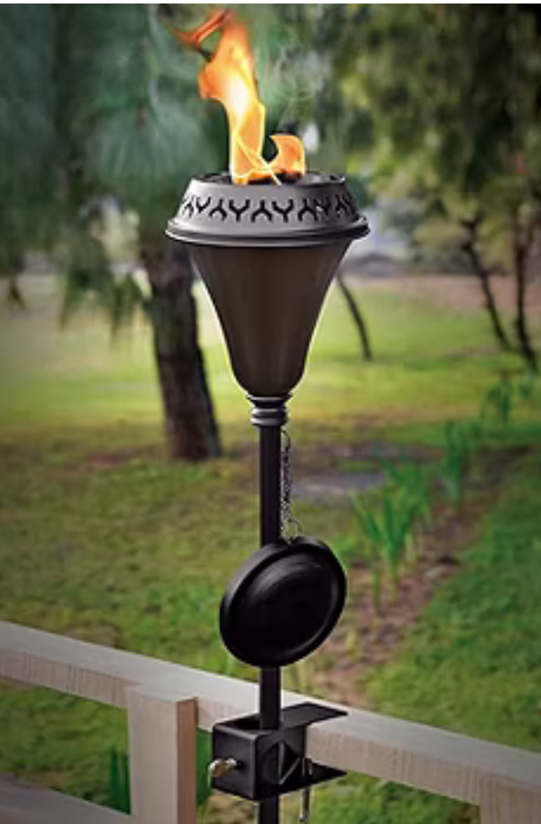 Deco Home 60" Garden Torch Large Flame Set of 2 Citronella Oil Lamp Outdoor