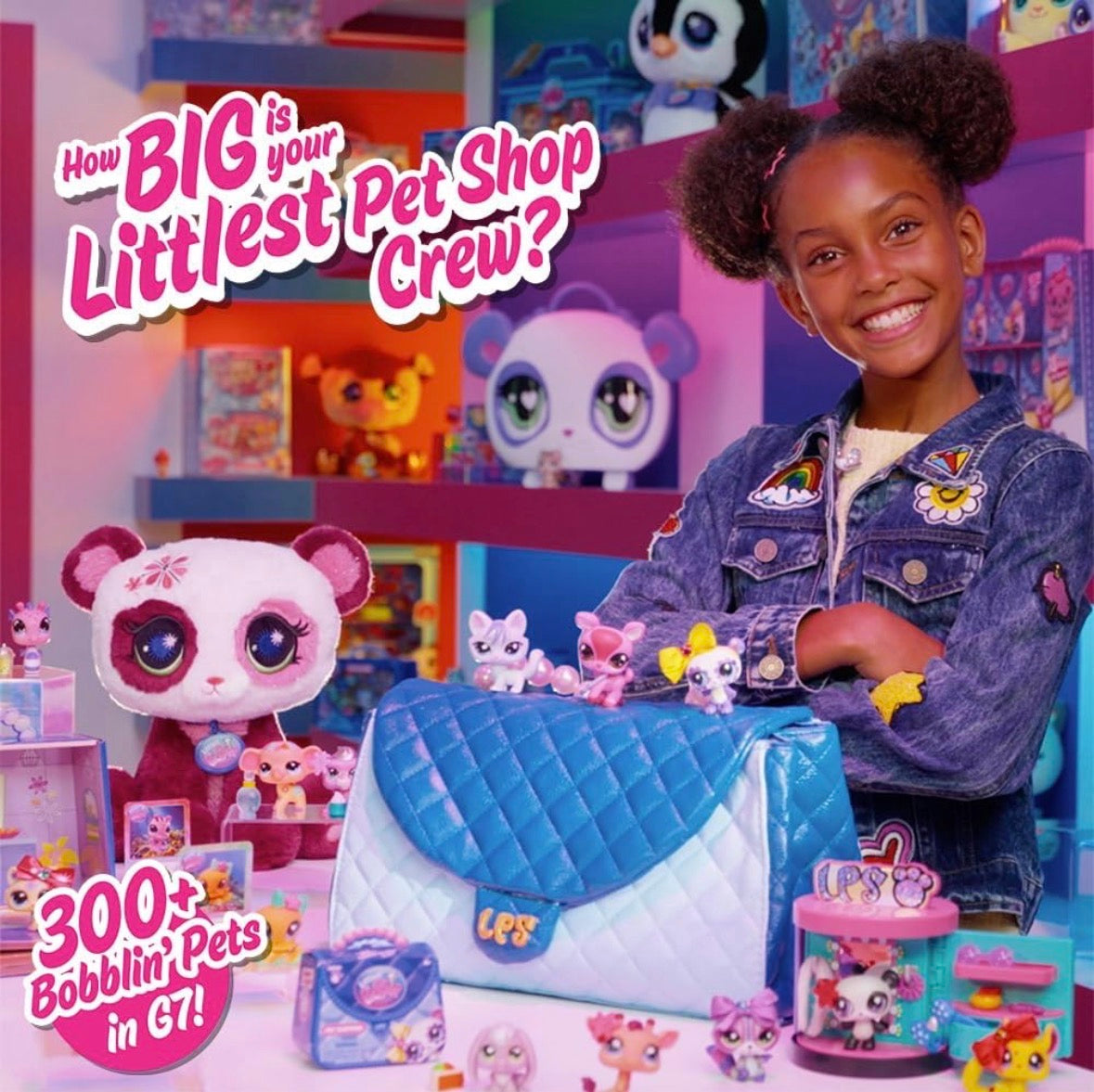Littlest Pet Shop- Collect & Display Collection - Series 4 - Gen 7 Authentic LPS Bobble Head Toy Figure, Collectible Toy Animal, Ages 4+