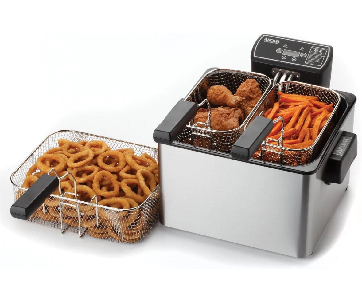 Aroma Smart Fry XL ADF-232 4-Quart Digital Deep Fryer