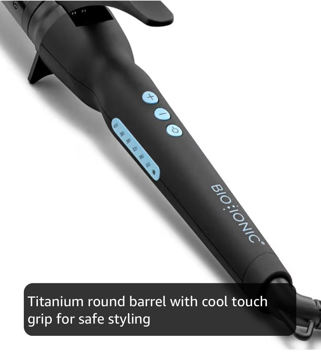 Bio Ionic 1 1/2” Long Barrel Curling Iron, Moisture Heat Technology & NanoIonic MX-New!!
