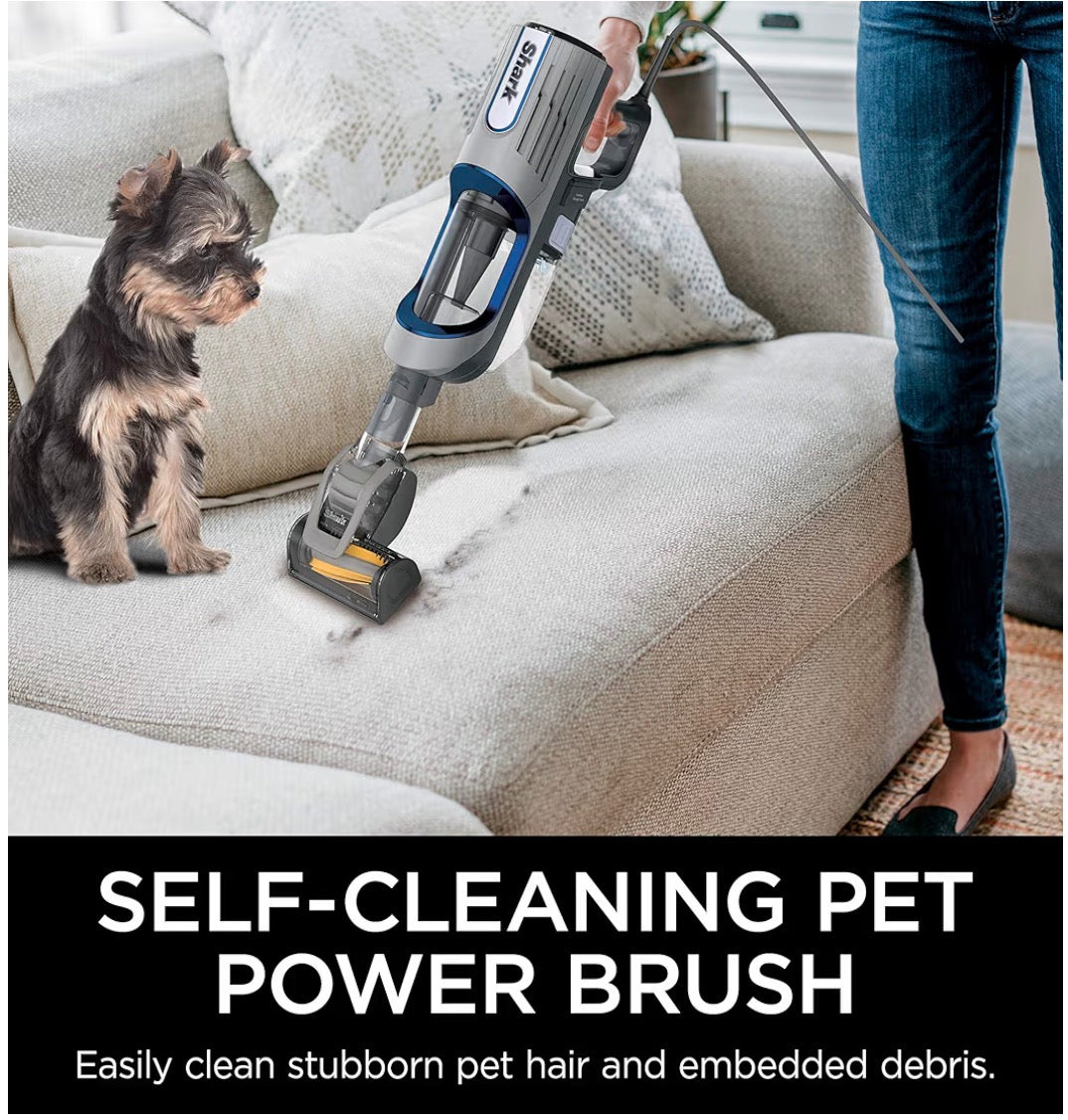 Shark | Corded Stick Vacuum Cleaner | Vertex Ultralight | Removable Handheld Vacuum | Pet Hair Vacuum for Carpet and Hard Floor | Powerful Suction | No Hair Wrap | 3 Attachments Included | HZ2002