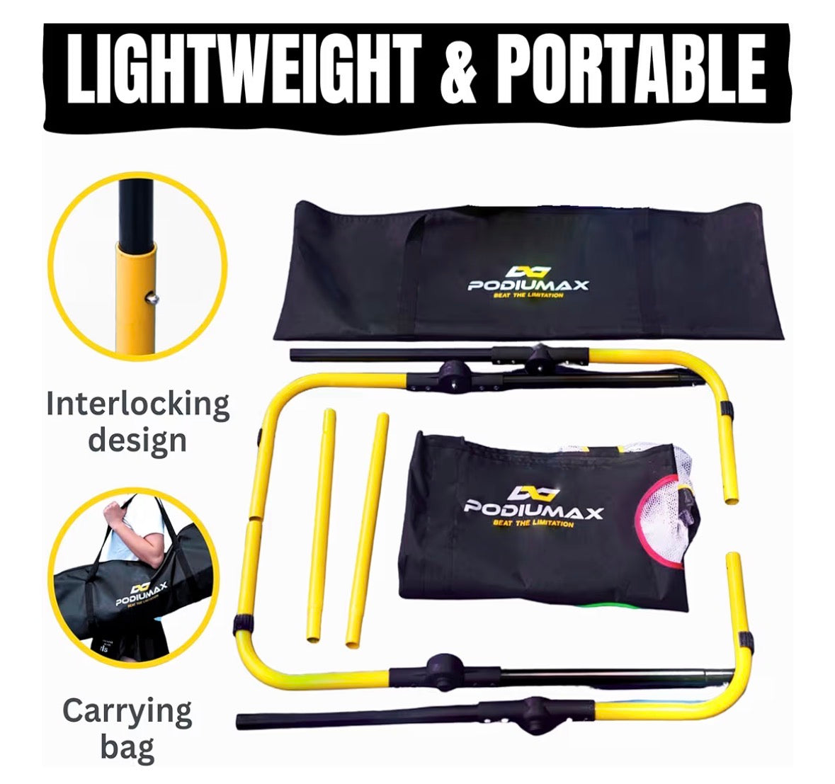 PodiuMax Pickleball Target Net, Portable Training Aid for Accuracy and Skill Development-NEW!