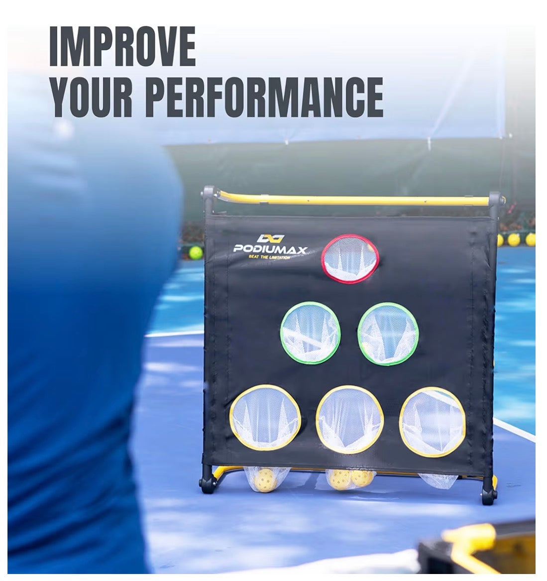 PodiuMax Pickleball Target Net, Portable Training Aid for Accuracy and Skill Development-NEW!