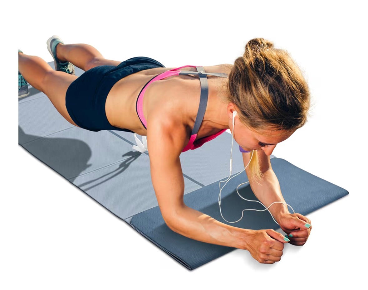 GoGoKIWI Foldable Yoga Mat for Travel(1/4" & 1/2" Thick) Folding Exercise Mat-NEW!