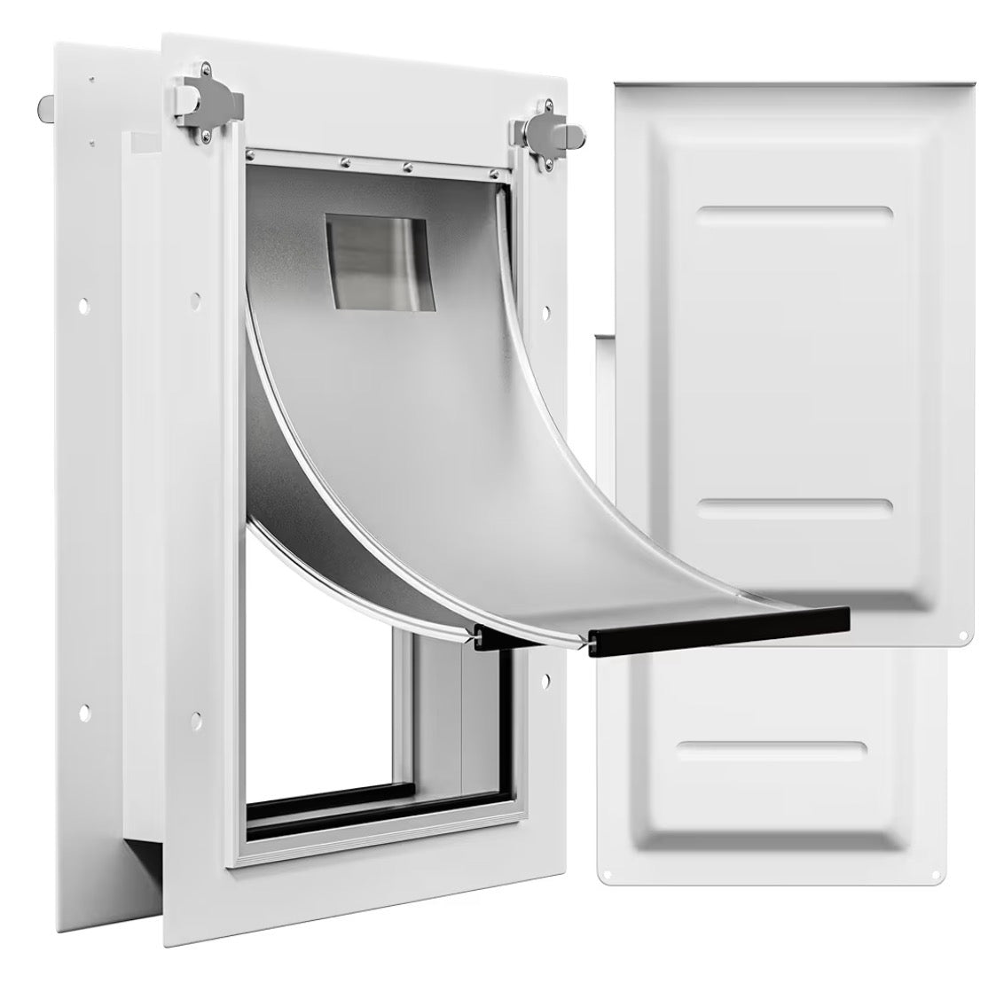 Durable Medium Iron Dog Door – Weather-Resistant with Security Plate Included-NEW!!