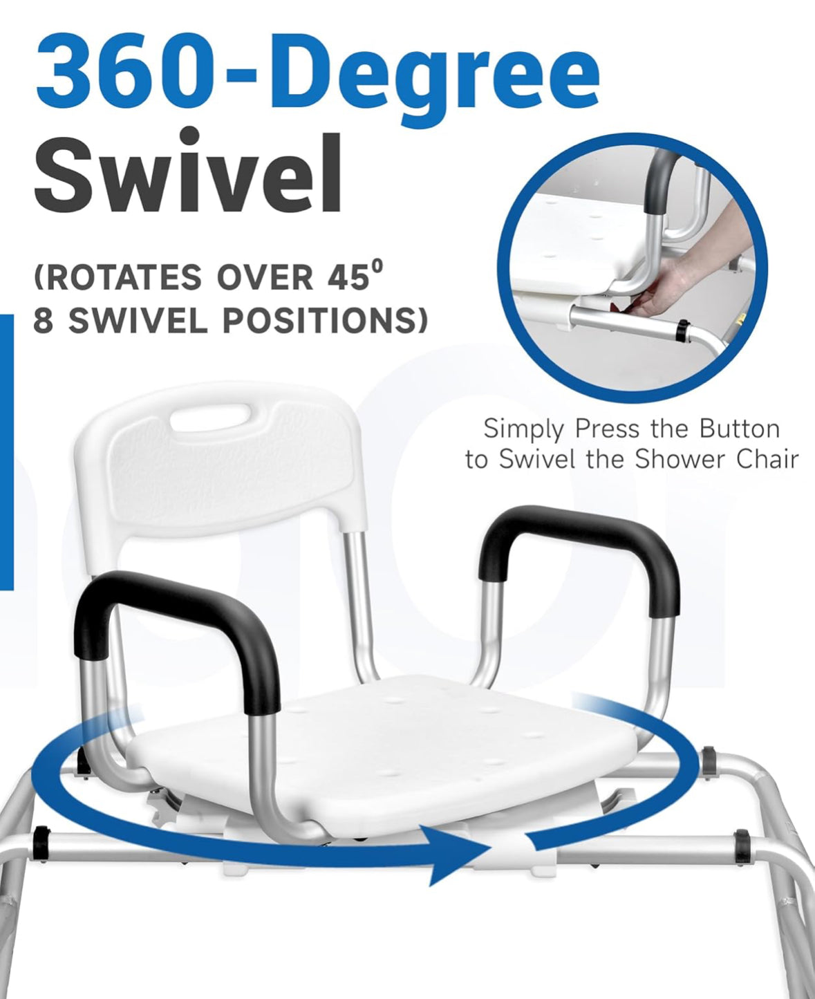Sangohe Shower Chair Inside Shower Sliding Shower Chair Tub Transfer Seat 788B