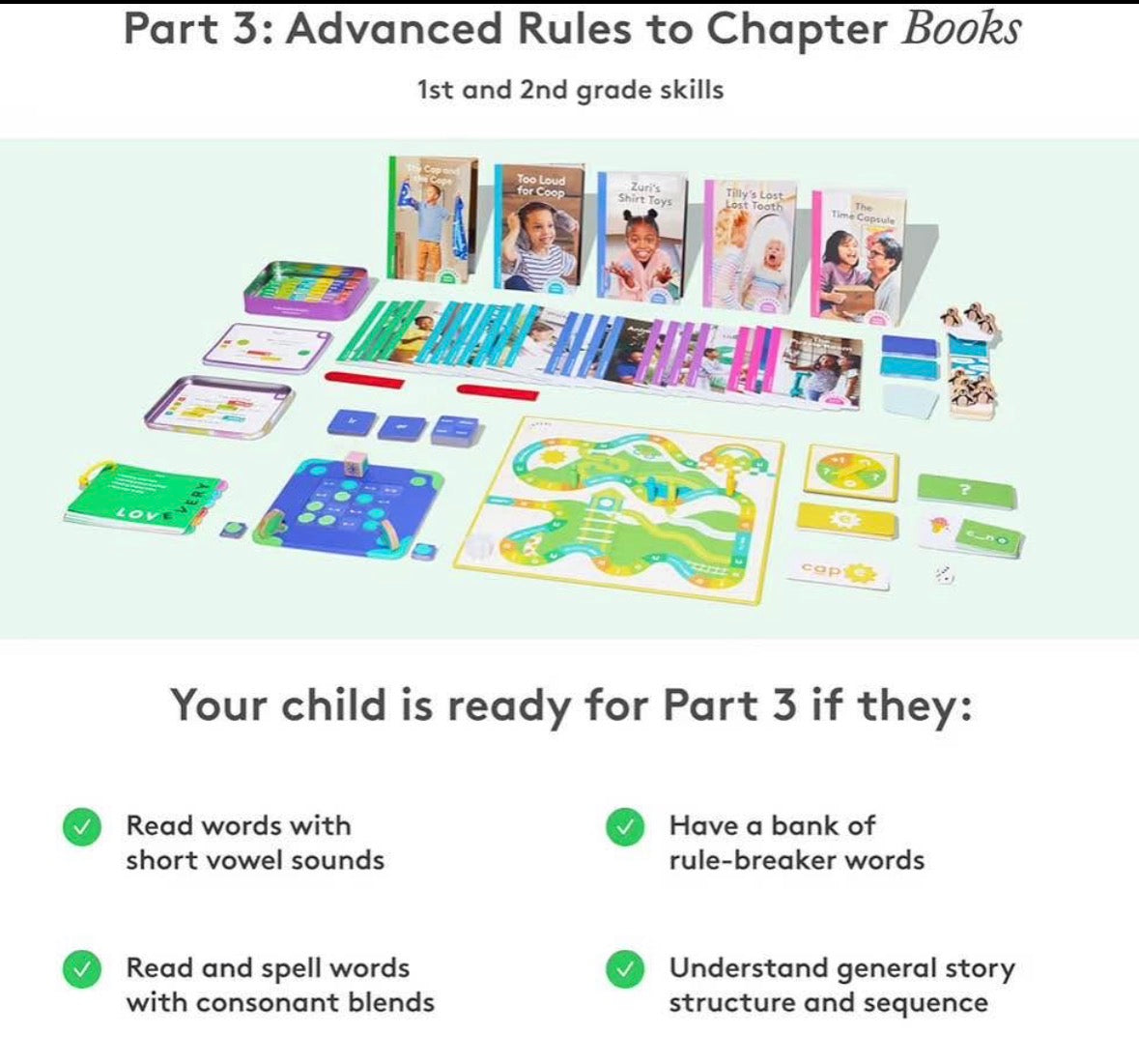Lovevery The Reading Skill Set For 1st & 2nd Grade Includes 3 Games & per 27 Books: Part 3-NEW!
