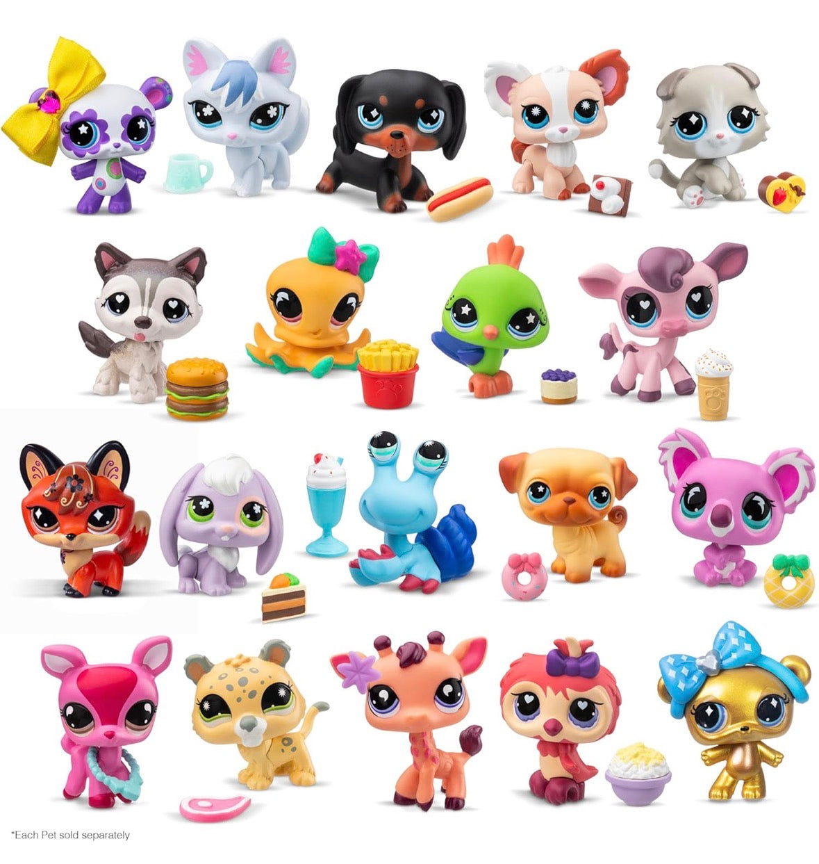 Littlest Pet Shop- Collect & Display Collection - Series 4 - Gen 7 Authentic LPS Bobble Head Toy Figure, Collectible Toy Animal, Ages 4+