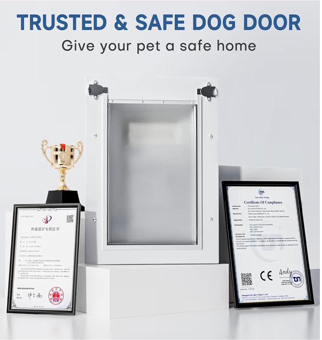 Durable Medium Iron Dog Door – Weather-Resistant with Security Plate Included-NEW!!