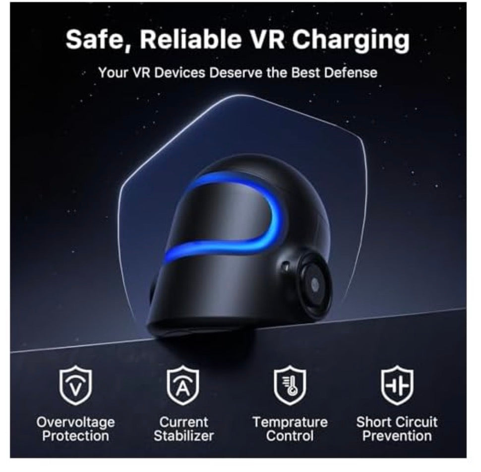 Aubika 3 in 1 VR Charging Station, Meta Quest 3/3S/Pro/2, RGB Lights-NEW!