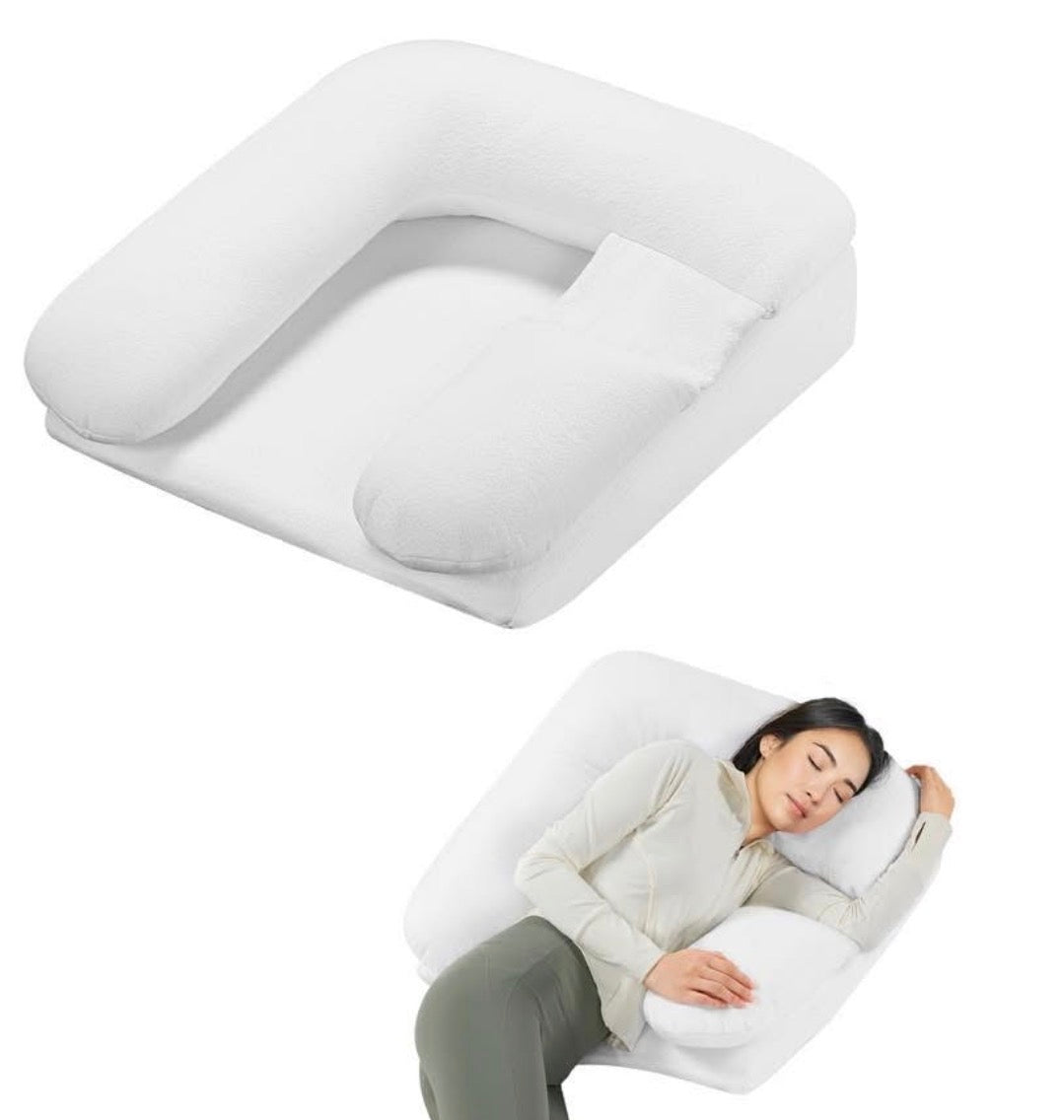 HOMBYS U Shaped Contoured Support Pillow & Wedge Pillow for Sleeping,Side Sleeper Body Pillow for Shoulder Pain,Multifuncitonal Memory Foam Wedge Shoulder Pillow,Arm Pillow for Adults