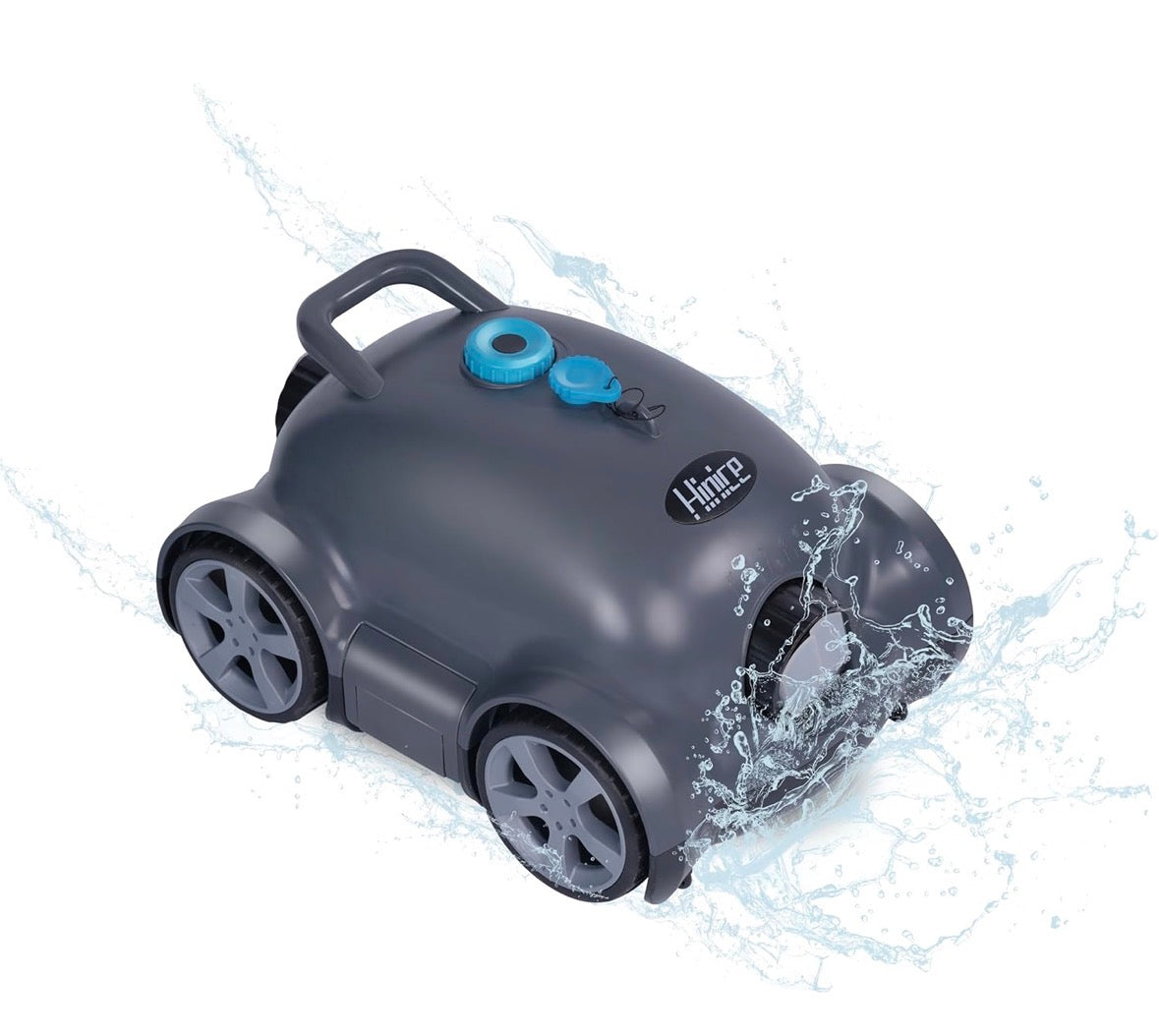 Hinice Cordless Robotic Pool Cleaner Automatic Vacuum 150 Min 2200 SqFt Dark Gray-NEW!