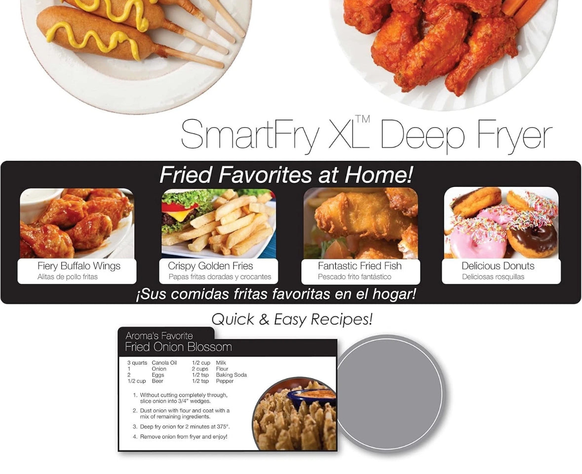 Aroma Smart Fry XL ADF-232 4-Quart Digital Deep Fryer