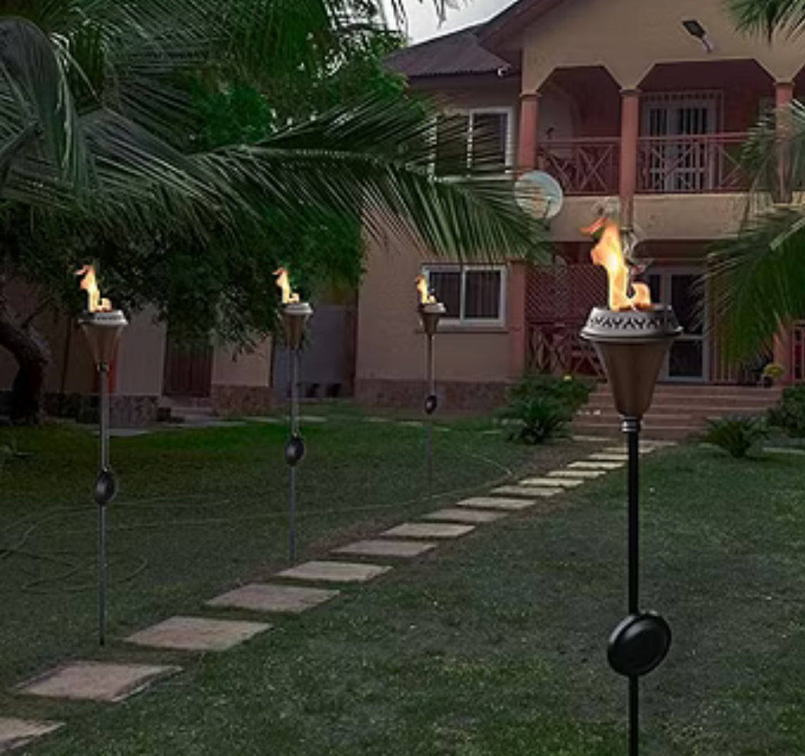 Deco Home 60" Garden Torch Large Flame Set of 2 Citronella Oil Lamp Outdoor