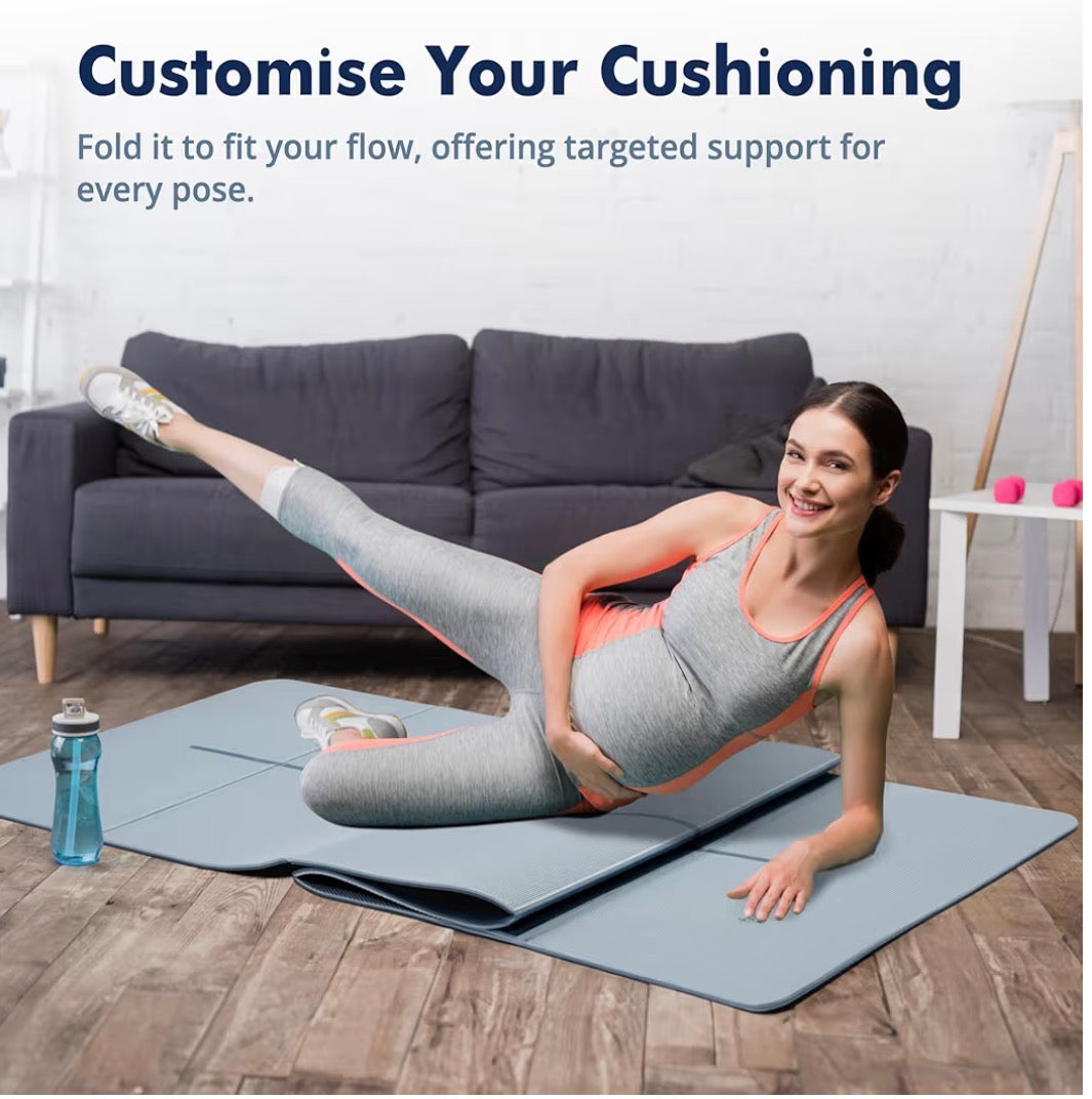 GoGoKIWI Foldable Yoga Mat for Travel(1/4" & 1/2" Thick) Folding Exercise Mat-NEW!