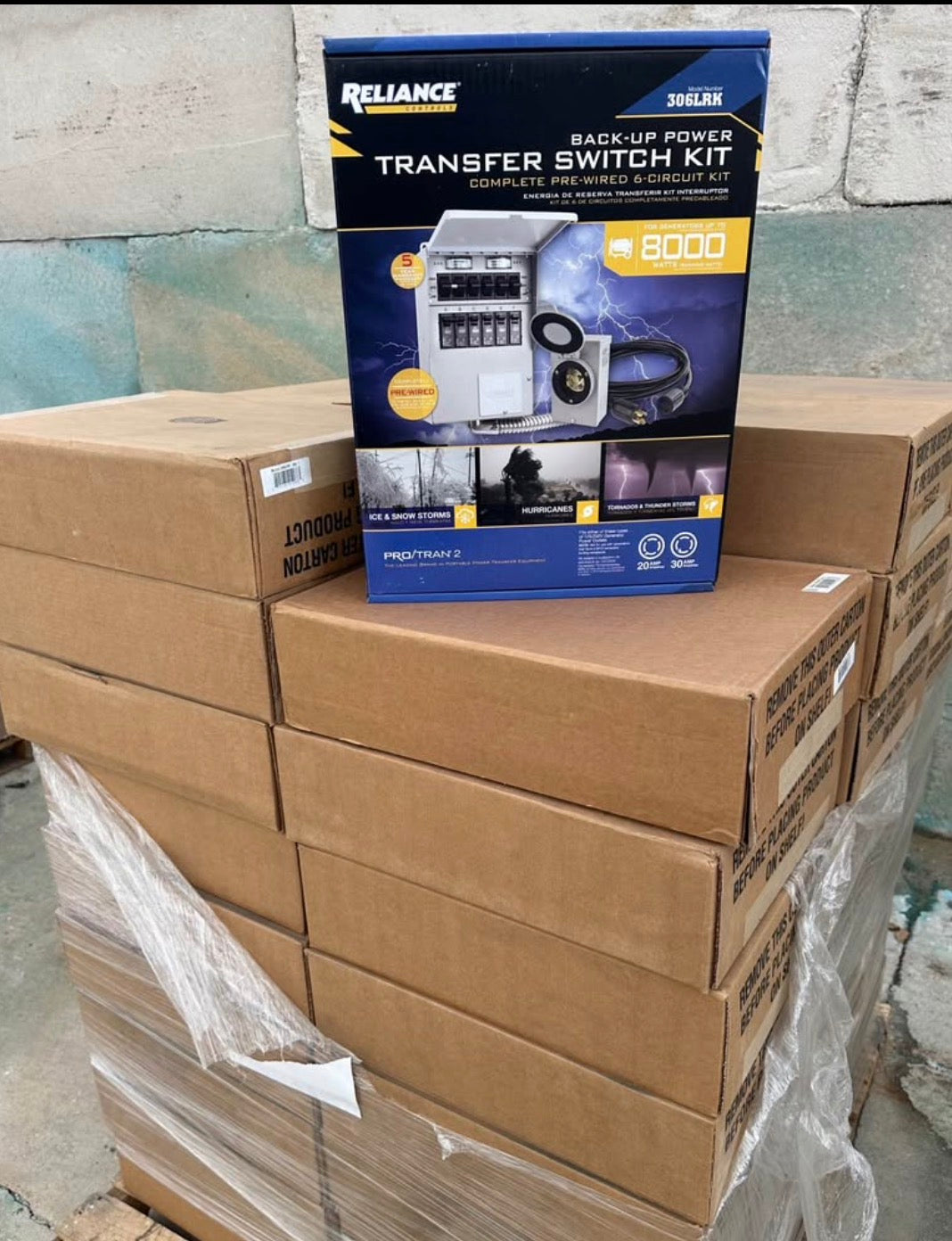 Reliance Back-Up Power Transfer Switch/ For Up to 8000 Watt Generator 306LRK-NEW!!