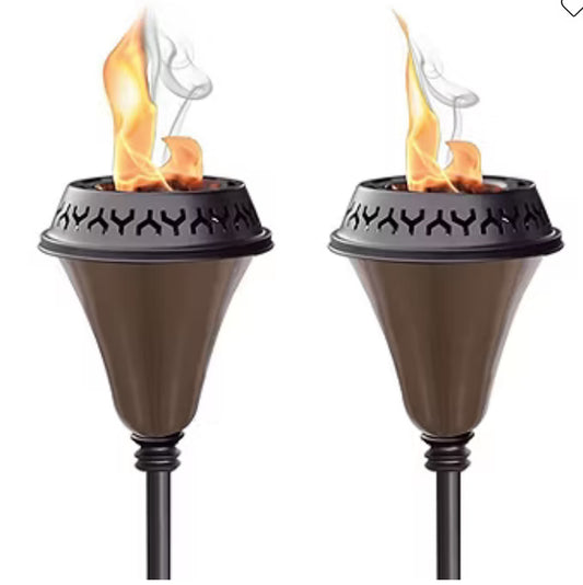Deco Home 60" Garden Torch Large Flame Set of 2 Citronella Oil Lamp Outdoor
