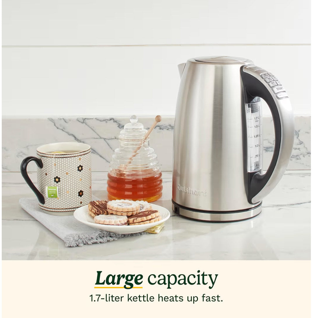Cuisinart 1.7-Liter Stainless Steel Cordless Electric Kettle with 6 Preset Temperatures