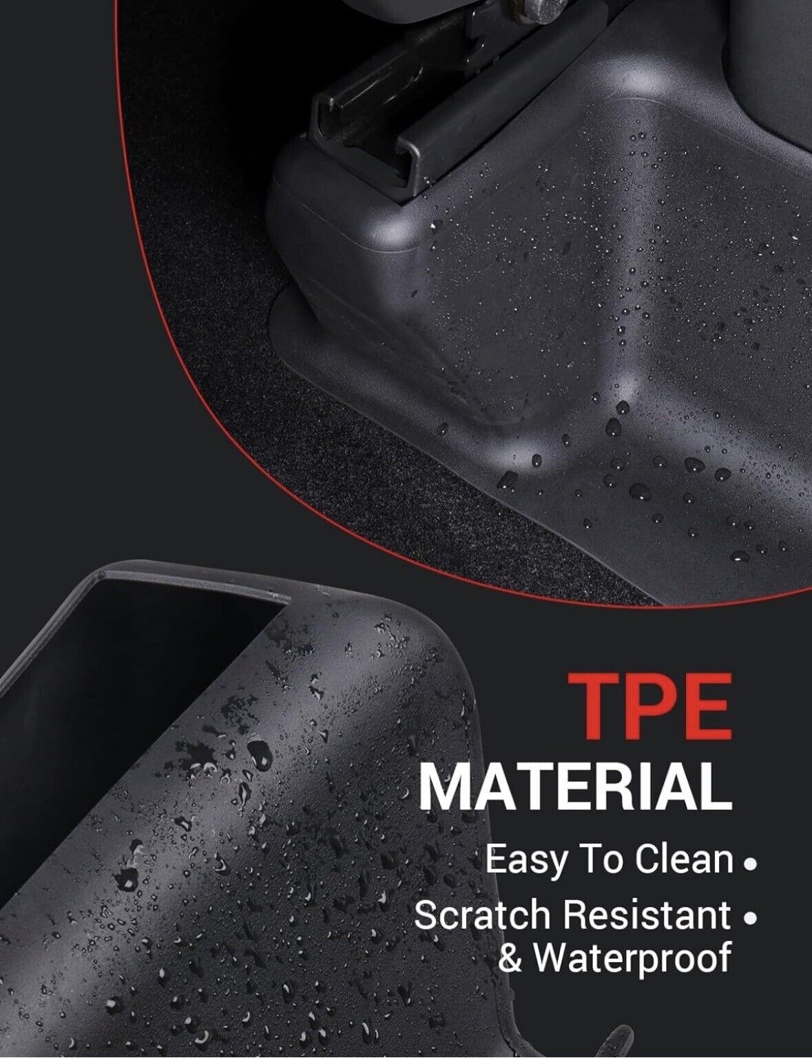 Tesla Model Y Underseat Protector TPE Seat Slide Rail Pad Cover (3-Pc) 2020-2024