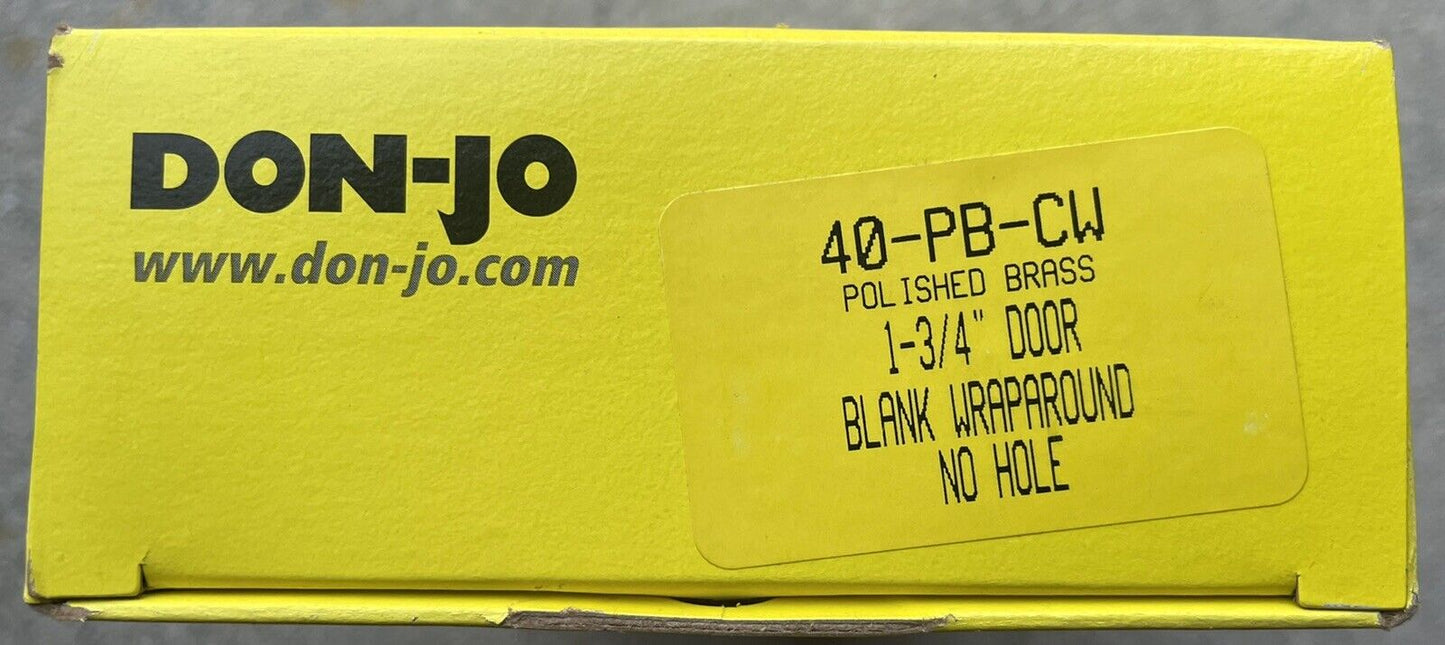 Don-Jo 40-PB-CW wrap around 9"x 4 1/4"x 1 3/4" brass colored solid plate