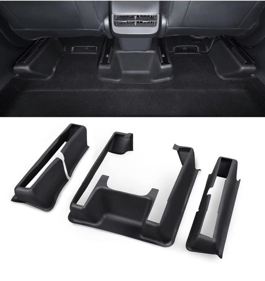 Tesla Model Y Underseat Protector TPE Seat Slide Rail Pad Cover (3-Pc) 2020-2024