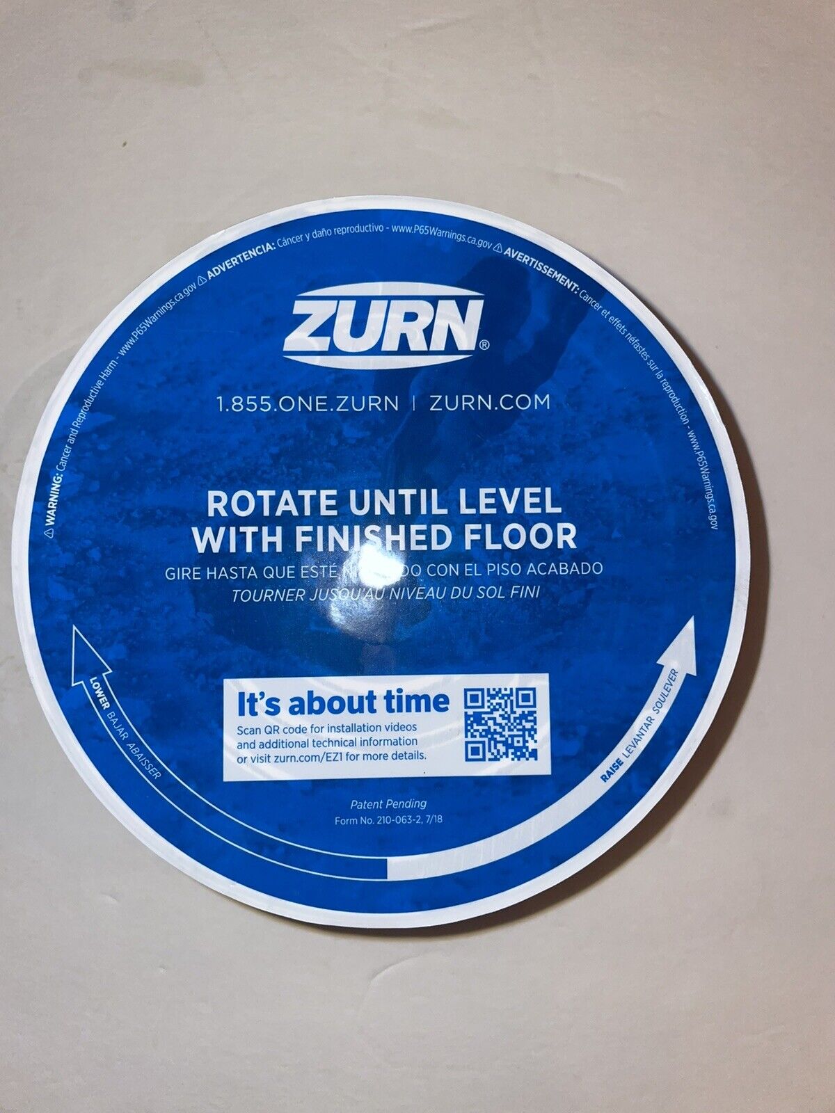 Zurn ZS400-6BZ-1  6” Round Type BS Medium-Duty Adjustable Drain Grate W/ Adaptor