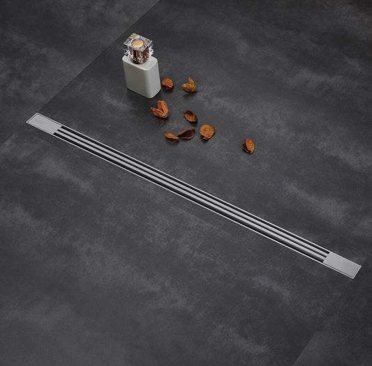 Submarine 24” Linear Shower Ultra Narrow Stainless Steel Drain Grey-New