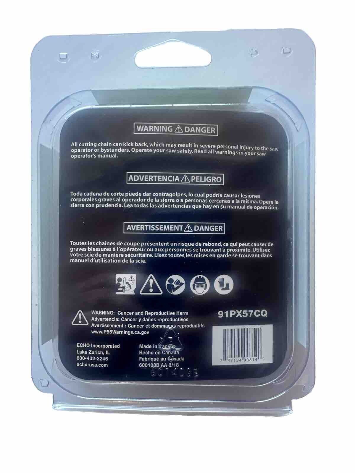 BRAND NEW!!! Echo 91PX57CQ OEM OEM 16" Chain 3/8 .050 57DL