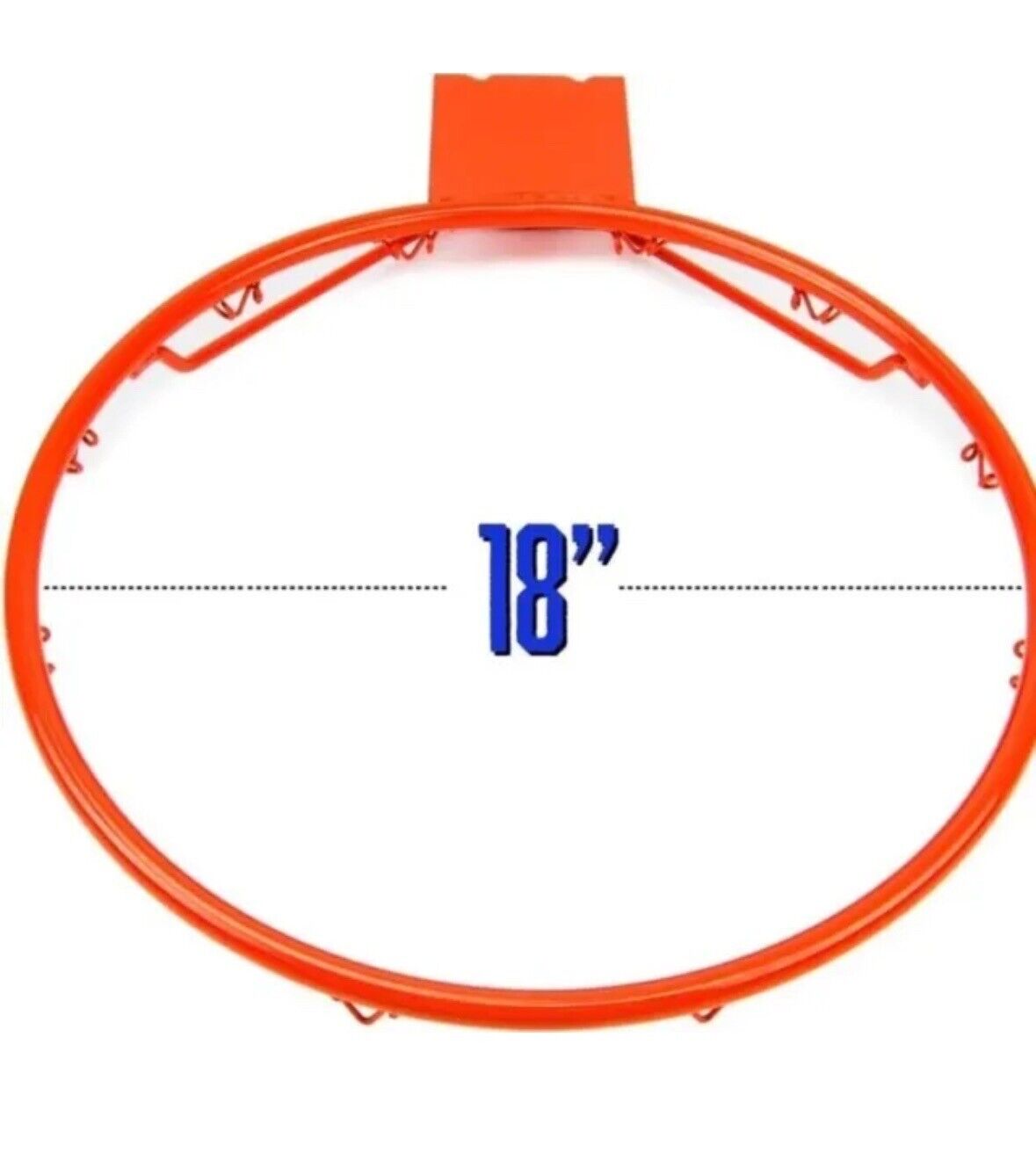 GoSports Universal Regulation 18" Steel Basketball Rim - Choose Fixed, Orange