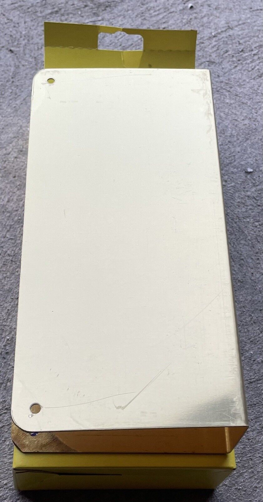 Don-Jo 40-PB-CW wrap around 9"x 4 1/4"x 1 3/4" brass colored solid plate